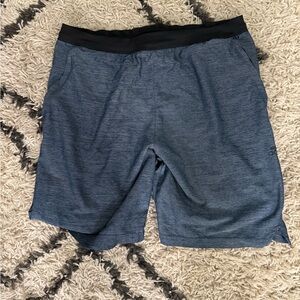 adidas Men's Heathered Blue Athletic Shorts